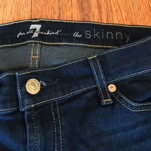 The Skinny - 7 For All Mankind dark wash jeans